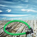 Green Plastic Coating Steel Scooter Bicycle Bike Cable Lock 65CM + 2 Keys N9J5
