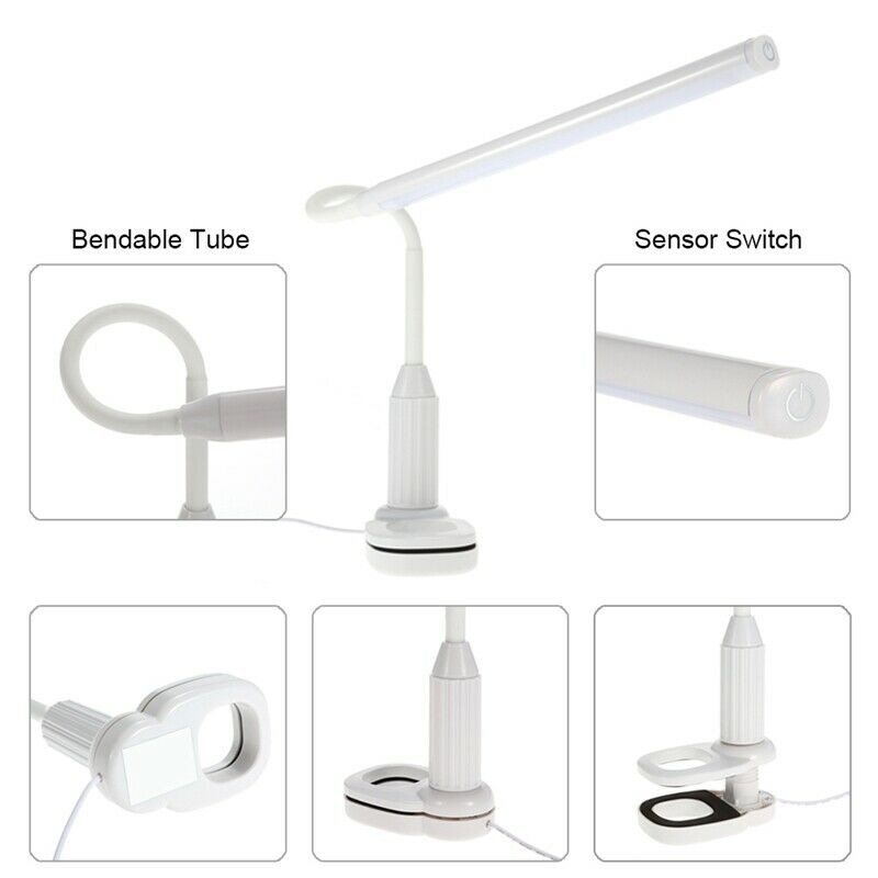 5W 24 Leds Eye Protect Clamp Clip Light Table Lamp Stepless Dimmable Bendab V3H8