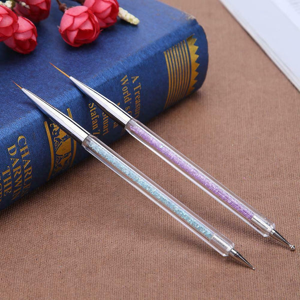 5pcs Liner Gel Nail Art Painting Pens Polish Dotting Pencil Manicure Brush A#S