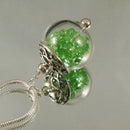 10x Clear Small Glass Ball Bottles Pendant DIY Charms Vials Wish Bottles NEW