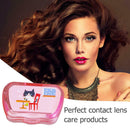 Portable Travel Glasses Cartoon Pattern Contact Lens Box for Eyes Care Kit A
