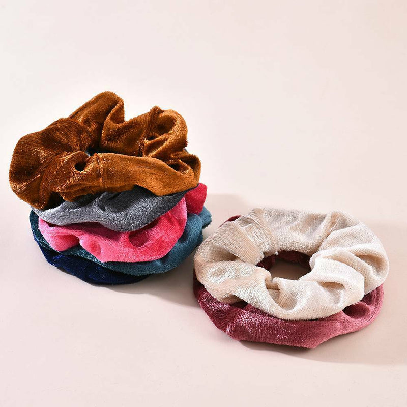 12 Pack Hair Velvet Scrunchy Bobbles Elastic Lady Hair Bands Holder