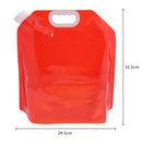 5L Folding Transparent Portable Outdoor Sports Hiking Water Storage Bag/Red