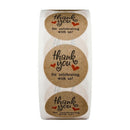 Kraft Paper Round Thank You for Celebrating with Us Stickers 500Labels/Roll C8O6