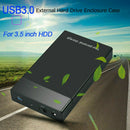 USB 3.0 2.5-3.5" SATA HDD SSD External Enclosure Hard Disk Drive Case Box 6Gbps