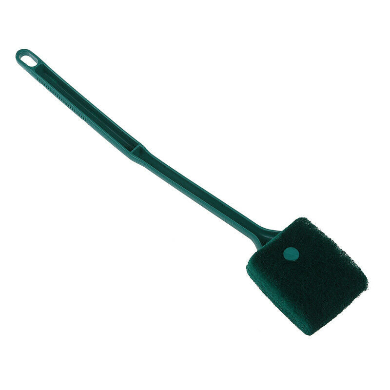 Green Plastic Handle Soft Sponge Aquarium Fish Tank Cleaning Brush