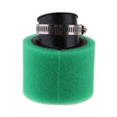 Green 42mm Bent Angled Foam Air Filter 125cc Pit Quad Dirt Bike ATV Buggy