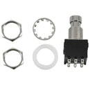 Black 3PDT 9-Pin Guitar Effects Stomp Switch Pedal Box Foot Metal True Bypa A3Q5