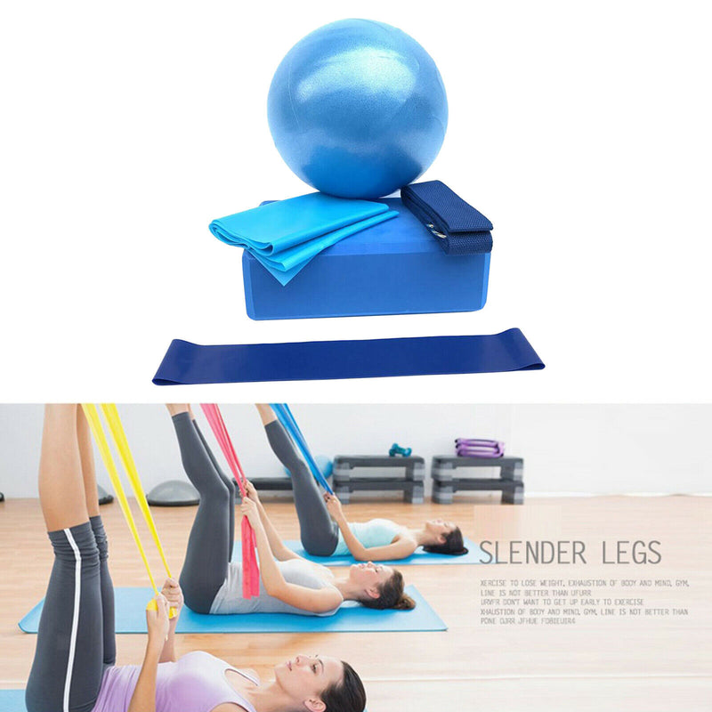 5pcs Yoga Blocks, Yoga Ball, Strap, High Density Eva Foam, Women Yoga Strap
