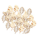 24 Pieces Mixed Leaf Natural Wood Cutouts Leaves Shapes Wooden Scrapbooking