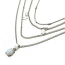 Star Opal Pendant Women Necklace Multi-layer Sweater Choker Jewelry Gifts