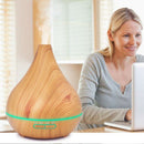 400Ml Aroma Air Diffuser Wood Ultrasonic Air Humidifier Essential Oil Aroma