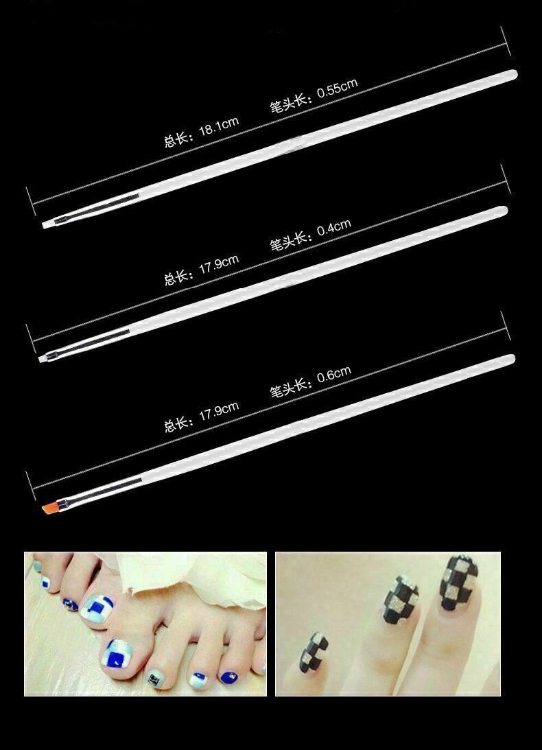 15X Nail Art UV Gel Design Brush Set  Painting Pen Manicure Tips Tackle Set S2Y4