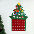 Felt Christmas Tree Ornaments Advent Calendar Set DIY Xmas Countdown Decora Z1Z6