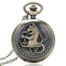 High Quality Full Metal Bronze Watch Pendant Men's Quartz Pocket Watch Neckla%!