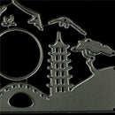 Rising Sun Landscape Metal Cutting Dies for DIY Scrapbook Album Cards Making OZ
