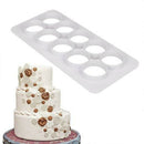 6x Round Embossed Strip Base Circular Printing Mould For Baking Cakes Muffins