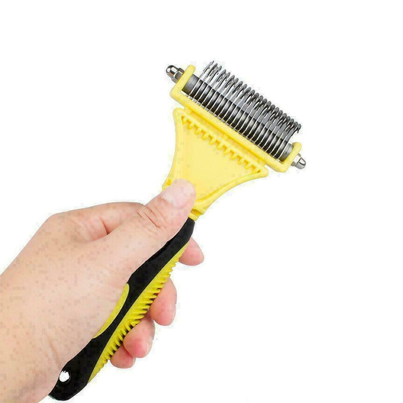Dog Pet Hair Fur Grooming Rake Dematting Comb Brush Mat Remover Combing Kno C9L1