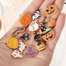 14X Multicolors Mixed Halloween Series Enamel Charms Pendant Jewelry Findings.
