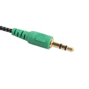 2 Pcs 3.5mm Stereo Jack 1 Female to 2 Male Headphone Microphone Audio Cable