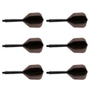 6Pc/set Transparent 2BA Thread Dart Shafts and Dart Flights Connection Black