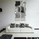 1Set Mirror Wall Stickers Home Decoration DIY Art Wave Mirror Wall Stickers New
