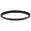 72mm-77mm Camera Lens Step Up Filter Black Metal Adapter Ring V7K9