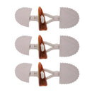 3x Retro Style Beige Leather Horn Toggle Buttons Duffle Coat Craft Decor DIY