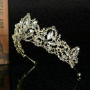 New Bride Baroque Luxury Crystal AB Bridal Crown Tiaras W4B7 Diadem Light D C6M9