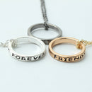 Best Friend Forever Best Bitches 3-Piece Love Break Heart Friendship Necklace