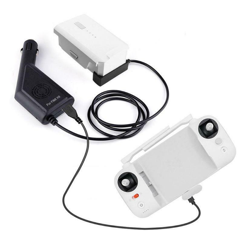 2-In-1 Battery Charger with USB Car Charger Charging Device for FIMI X8 SE Drone