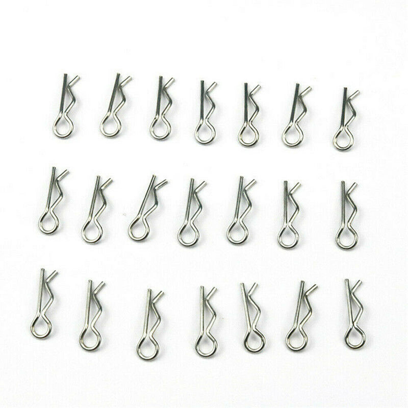 100x Metal Body Shell Clips Buckles For 1/16 HSP Traxxas RC Car Truck Parts Kits