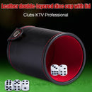 Dice Cup Set With Dices PU Leather Stable Sturdy Comfortable Party Games