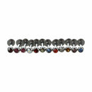 12 crystal steel lip piercing colors blend