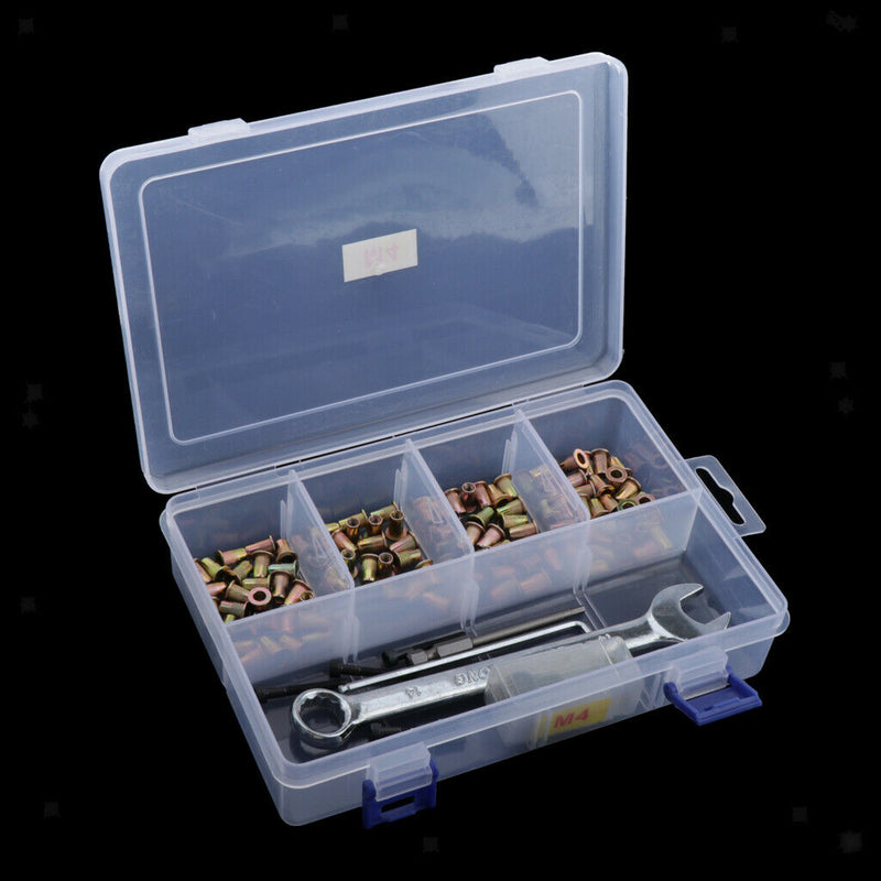 Hand Riveter  Nutsert Tool Kit - 100pcs M4 Nuts , Hex Wrench