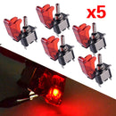 5* Red LED Light Rocker Toggle Switch SPST ON/OFF 12V 20A Car Marine Boat Truck