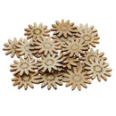 20 Pieces Wooden Flower Shapes Unpainted DIY Embellishment Wooden Board Tags