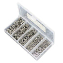 250pcs 5-Size Stainless Steel Fishing Split Rings Double Loop Connectors