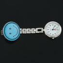 Portable Nurse Nursing Blue Smile Pattern Clip Chain Watch C9Y5