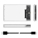 2.5 SATA to USB 3.1 Transparent  Gen 1 Type-C Solid State Drive Box SSD Case