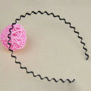 Mens Women Unisex Black Wavy Hair Head Hoop Band Sport Headband Hairband Fashion
