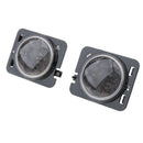 2x LED Turning Signal + Fender Side Marker Light Smoke Lens Fits For Jeep