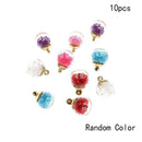 10PCS 16MM Mini Glass Bottles with Beads Pendant Ornaments Making Jewelry N T3P5