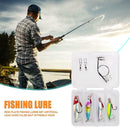 Iron Plate Fishing Lures Set Artificial Lead Hard False Bait w/Treble Hook
