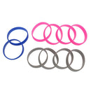 10 Silicone Rubber Bracelet Cuff Wristband Wrist Band 12mm D4X1