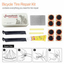 Protable Bike Flat Tire Tyre Repair Tool Set Rubber Patch Glue Lever Fix Kits