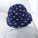 Fashion Newborn Baby Girls Boys Sun Hats Cotton Cap Crown Floral Baby Hat A