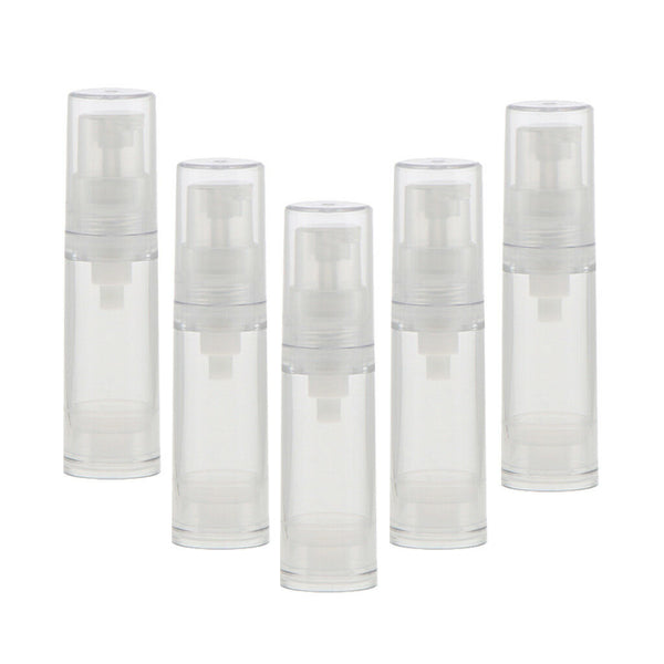 10 PCS 5&12mL Airless Pump Bottles Lotion Cosmetic Moisturizers Containers