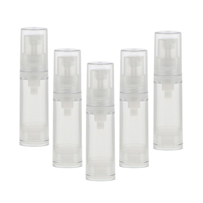 10 PCS 5&12mL Airless Pump Bottles Lotion Cosmetic Moisturizers Containers