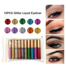 10 Color/Set Liquid Glitter Eyeliner Set Makeup Cosmetics For Women Lady Beauty